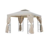 Outsunny 3 X 3M Garden Metal Gazebo Sun Shade Shelter Outdoor Party Tent - Cream, Cream