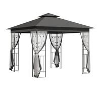 Outsunny 3 x 3(m) Garden Gazebo Marquee Tent Canopy Shelter Pavilion Grey