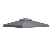 Outsunny 3m Garden Gazebo Top Cover Replacement Canopy Deep Grey