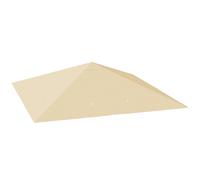 Outsunny 3 x 3(m) Gazebo Canopy Replacement Cover, Garden Gazebo Roof Replacement with Drain Holes, 370g/㎡, UPF30+, TOP COVER ONLY, Beige
