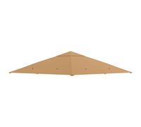 Outsunny 3 x 3 m Gazebo Canopy Replacement Cover, Garden Gazebo Roof Replacement with Drain Holes, TOP COVER ONLY, Beige