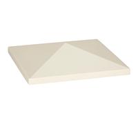 Outsunny 3 x 3(m) Gazebo Canopy Replacement Cover, Garden Gazebo Roof Replacement with Drain Holes, Water Resistant PVC Coating, 370g/㎡, UPF30+, TOP COVER ONLY Cream