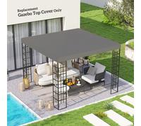 Outsunny 3 x 3(m) Gazebo Canopy Replacement Cover, UPF30+, Grey