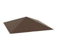 Outsunny 3 x 3(m) Gazebo Canopy Replacement Cover with Drain Holes, Brown