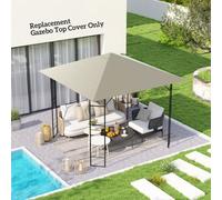 Outsunny 3 X 3(M) Gazebo Canopy Replacement Cover With Drain Holes, Grey
