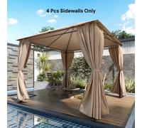 Outsunny 3 x 3 m Gazebo Replacement Curtains Privacy Panel Set, 4 Panels