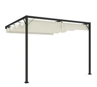 Outsunny 3 x 3(m) Outdoor Pergola Retractable Canopy Wall Mounted - Cream | TJ Hughes