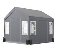 Outsunny 3 x 3 m Party Tent, Outdoor Canopy Tent with Sidewalls, Grey
