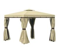 Outsunny 3 X 3(M) Patio Gazebo Garden Shelter W/ Mosquito Netting In Beige Beige
