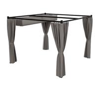 Outsunny 3 x 3(m) Pergola with Retractable Roof and Curtains | TJ Hughes