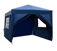 Outsunny 3 x 3 m Pop Up Gazebo Party Tent Canopy Marquee Free Storage Bag - Blue