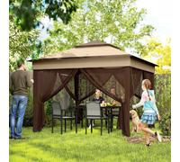 Outsunny 3 X 3(M) Pop Up Gazebo Tent With Netting, Height Adjustable Multi