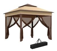 Outsunny 3 X 3(M) Pop Up Gazebo Tent With Netting, Height Adjustable Multi