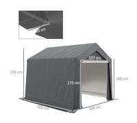 Outsunny 3 x 3m Garden Storage Shed Portable Shed Waterproof & Heavy Duty