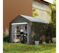 Outsunny 3 x 3(m) Garden Storage Shed, Waterproof and Heavy Duty Portable Shed, Grey