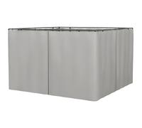 Outsunny 3 x 3(m) Universal Gazebo Sidewall Set with 4 Panels, Hooks/C-Rings Included for Pergolas & Cabanas, Light Grey Aosom UK