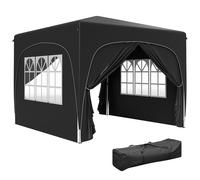 Outsunny 3 X 3(m) UPF50+ Pop Up Gazebo With Sides And Carry Bag - Black | TJ Hughes Light Grey