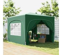Outsunny 3 X 3(M) Upf50+ Pop Up Gazebo With Sides And Carry Bag, Dark Green