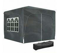 Outsunny 3 X 3(M) Upf50+ Pop Up Gazebo With Sides And Carry Bag, Dark Grey Dark Grey