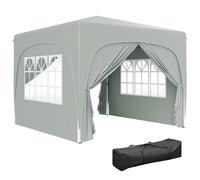 Outsunny 3 X 3(M) Upf50+ Pop Up Gazebo With Sides And Carry Bag, Light Grey Light Grey