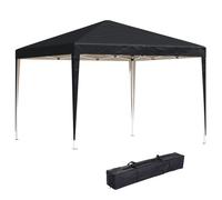 Outsunny 3 x 3 meter Garden Heavy Duty Pop Up Gazebo Marquee Party Tent Folding Wedding Canopy-Black