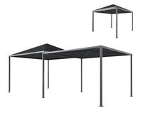 Outsunny 3 x 3 or 3x 6m Garden Gazebo with Extendable Awning and Wheels, UPF30+ Outdoor Metal Gazebo Canopy Shelter for BBQ, Event, Party Grey