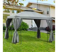 Outsunny 3 x 3m Garden Metal Gazebo Sun Shade Shelter Outdoor Party Tent