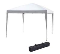 Outsunny 3 X 3M Garden Pop Up Gazebo Height Adjustable Marquee Party Tent Wedding Canopy With Carrying Bag White