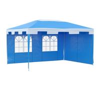 Outsunny 4 x 3 m Garden Gazebo Outdoor Canopy Marquee Party Tent Blue - 395cm x 295cm x 255cm