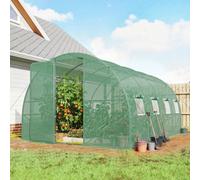 Outsunny 3 X 4 M Walk-In Polytunnel Greenhouse With 8 Windows, Garden Tunnel