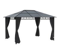 Outsunny 3 x 4m Hardtop Gazebo for Garden Party with Polycarbonate Curtains