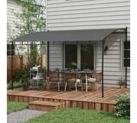 Outsunny 3 x 4m Metal Pergola, Outdoor Gazebo UV-Resistant, Grey - Dark Grey - Metal, Polyester fabric - 400L x 296W x 200/262Hcm