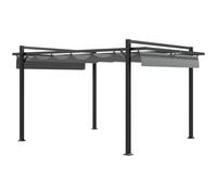 Outsunny 3 x 4m Pergola with Retractable Roof and Aluminium Frame, Grey