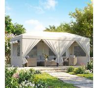Outsunny 3 X 6 M Pop Up Gazebo, Upf50+ Wedding Party Tent Marquee, White