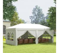 Outsunny 3x6 m Pop Up Gazebo with Sides and Windows, White