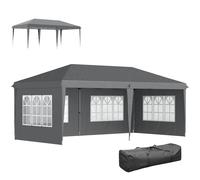 Outsunny 3 X 6M Heavy Duty Gazebo Marquee Party Tent With Storage Bag Grey
