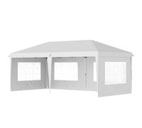 Outsunny 3 X 6M Heavy Duty Gazebo Marquee Party Tent With Storage Bag White