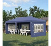 Outsunny 3 x 6m Heavy Duty Gazebo Marquee Party Tent with Storage Bag Blue | TJ Hughes