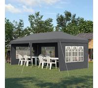 Outsunny 3 X 6M Heavy Duty Gazebo Marquee Party Tent With Storage Bag Grey
