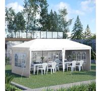 Outsunny 3 x 6m Garden Pop Up Gazebo - White, White