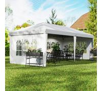 Outsunny 3 x 6m Heavy Duty Gazebo Marquee Party Tent with Storage Bag White | TJ Hughes