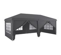 Outsunny 3 x 6m Pop Up Gazebo Height Adjustable Party Tent with Storage Bag Grey