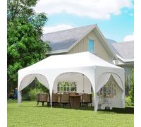 Outsunny 3 x 6m Pop Up Gazebo with Sides, Peak Top Garden Party Tent Marquee