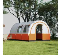 Outsunny 3000Mm Waterproof Camping Tent, Large Family Tent For 5-6 Man In Cream Cream