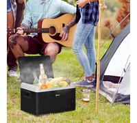 Outsunny 30L Car Refrigerator 12V Portable Freezer For Camping, Grey, Black