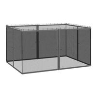 Outsunny 352 x 207cm Universal Replacement Mesh Sidewall Netting for Patio Gazebos and Canopy Tents, (Sidewall Only) Dark Grey