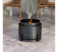 Outsunny 37Cm Smokeless Wood Burning Firepit Metal Fire Pit In Black Black