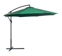 Outsunny 3M Banana Hanging Parasol Umbrella Green