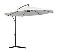 Outsunny 3M Banana Umbrella Parasol-Cream White