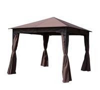 Outsunny 3x3 m Gazebo Pavilion-Coffee
